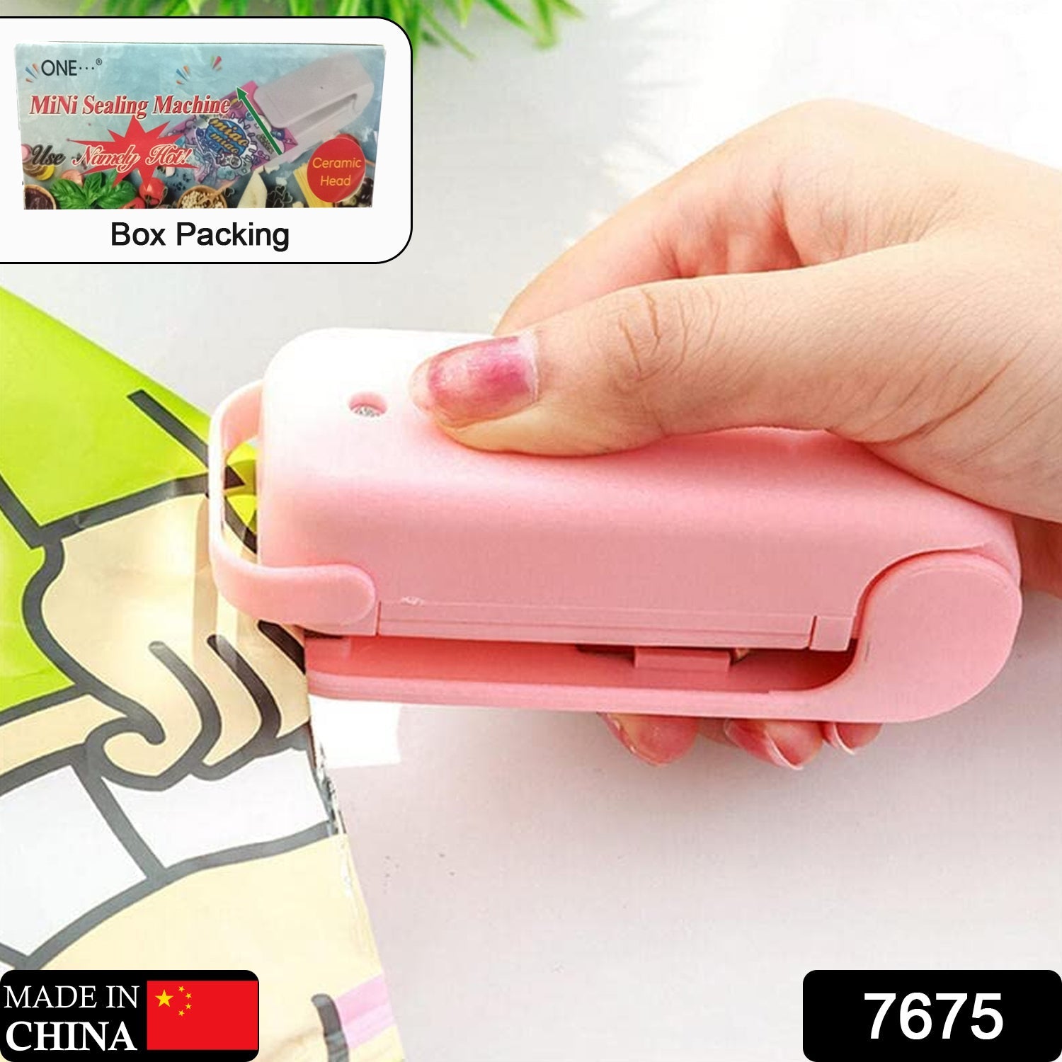 7675 Mini Sealing Machine Plastic Bag Sealer Portable Mini Super Seal Packing Plastic Bag Tool Sealing Machine Hand Held Heat (1Pc) DeoDap 7675 Mini Sealing Machine Plastic Bag Sealer Portable Mini Super Seal Packing Plastic Bag Tool Sealing Machine Hand Held Heat (1Pc) DeoDap